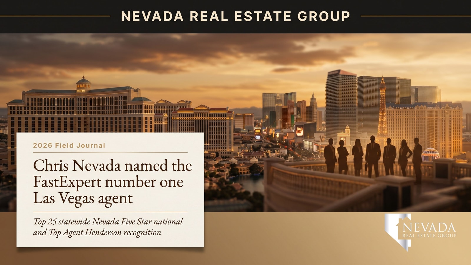 A top-rated Las Vegas real estate agent reviewing a strong production track record